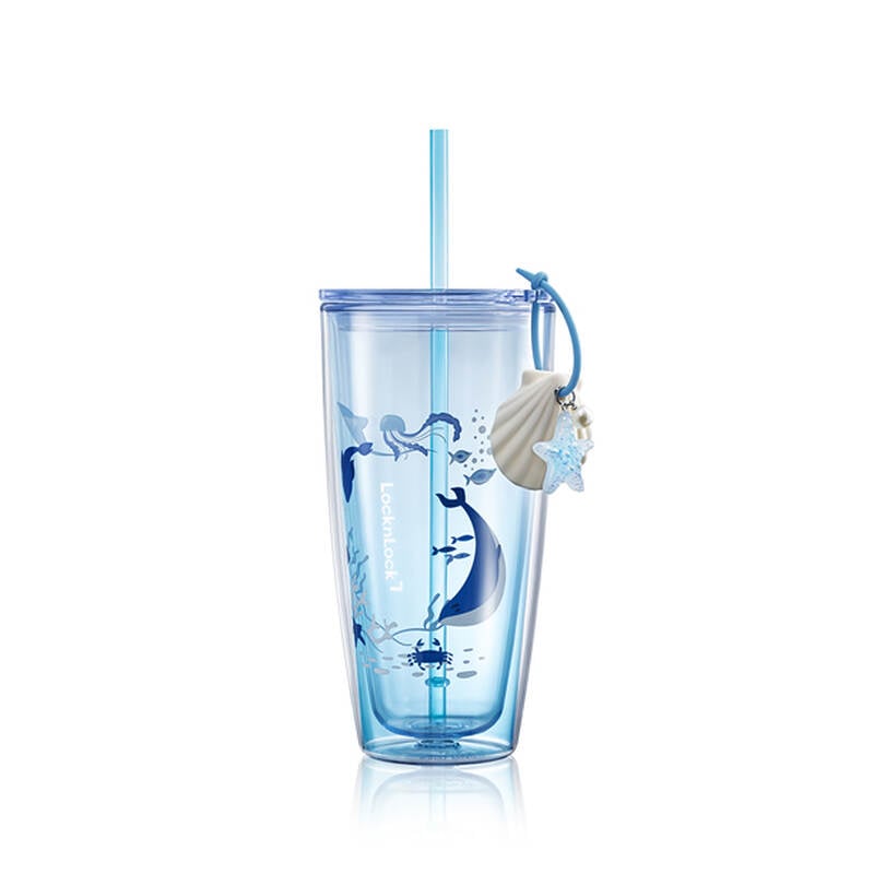 Ly Nhựa Hai Lớp LocknLock double wall cold 750ml- HAP534BLU, , large image number null